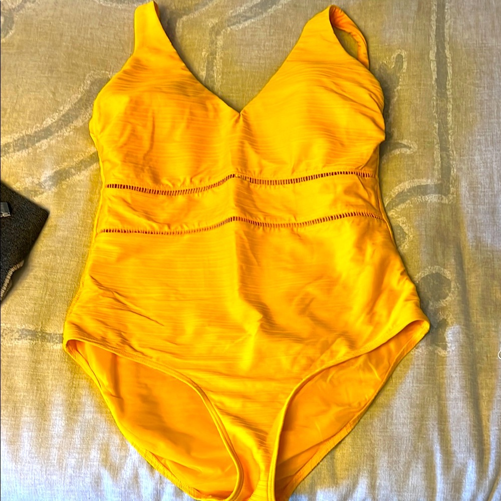 Bright Yellow One-Piece Swimsuit